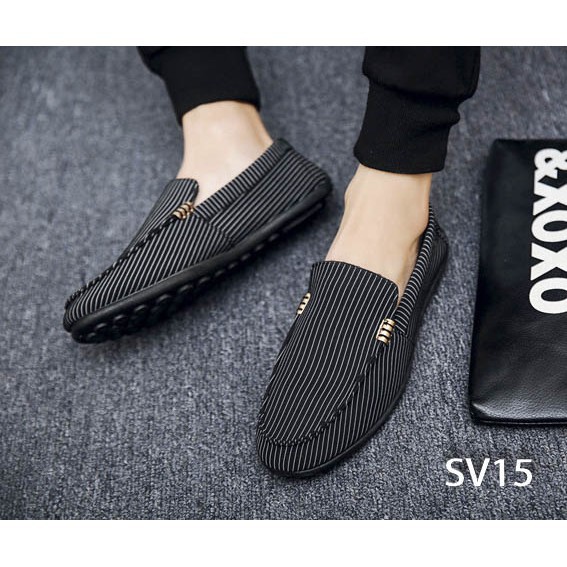[ SIÊU HOT] Giày Lười Nam Cao Cấp Phong Cách Hàn Quốc - Màu Đen SV15 | BigBuy360 - bigbuy360.vn