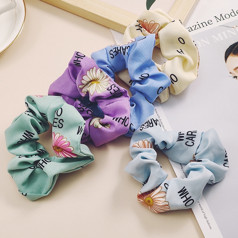 Chữ Voan mới Buộc tóc Dây buộc tóc đàn hồi Phụ kiện tóc đàn hồi d201402