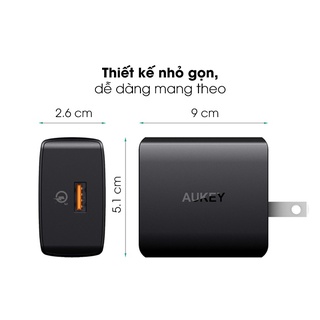 Cốc Sạc Aukey 1 Cổng Quick Charge QC 3.0 - PA-T17 - LAGA