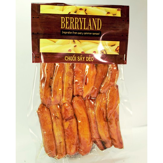 Chuối sấy dẻo Berryland 250g - Đặc sản Đà Lạt - đồ ăn vặt quà tặng ý nghĩa