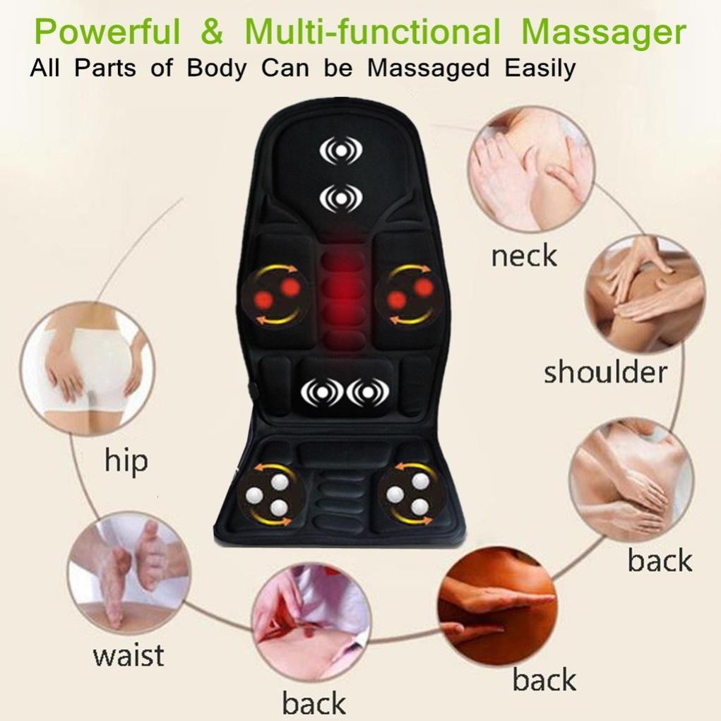 ⚜ Đệm Massage Toàn thân Trên Xe Hơi ⚜ - Ghế mát.xa toàn thân 8 vùng da cao cấp.