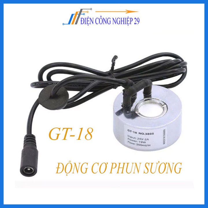 Combo Động Cơ Phun Sương GT-18 Không Led Công Suất Cao và Adapter 24V-2A