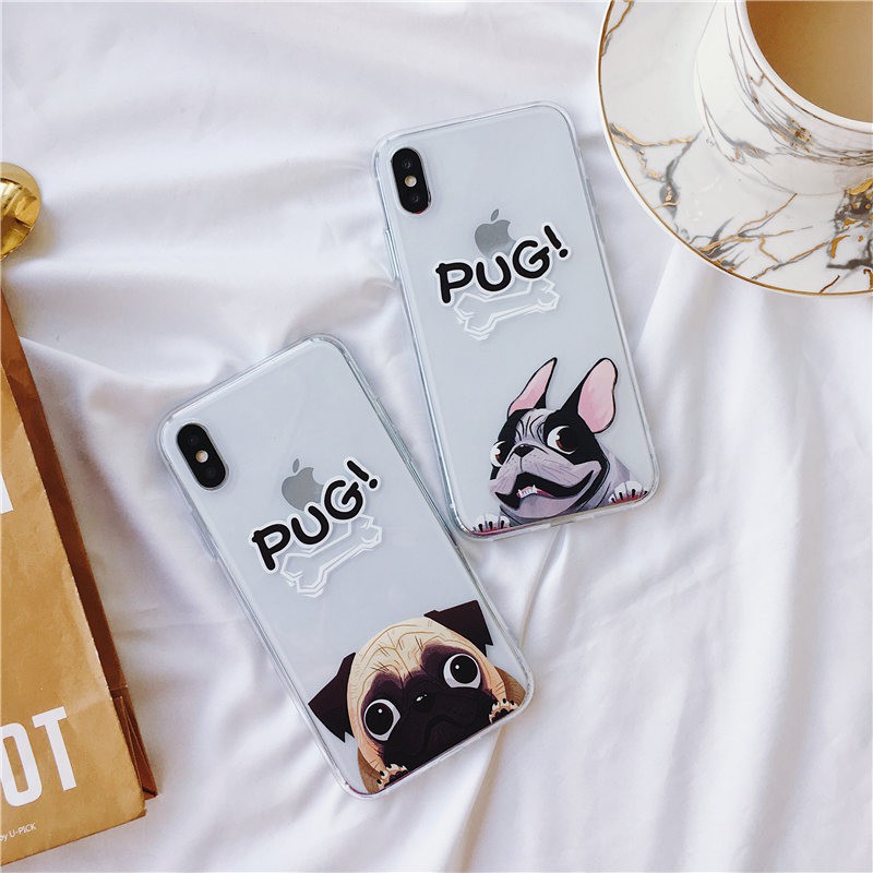 Ốp lưng iphone Họa tiết cún Pug đáng yêu ip 6 6plus 6s 6s plus 7 7plus 8 8plus x xs xs max 11 11 pro 11 promax (t61) | BigBuy360 - bigbuy360.vn