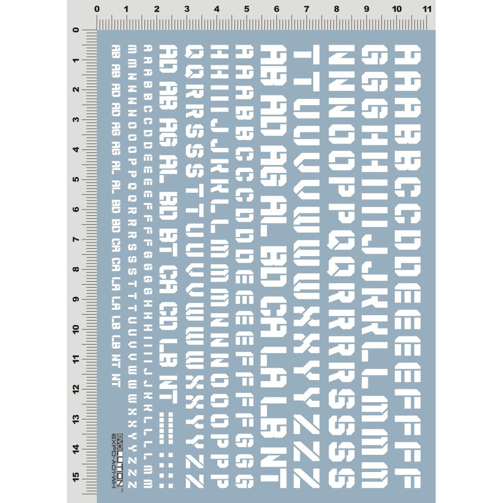 Decal nước dán mô hình Chữ số EVO DL cảnh báo number warning gold MG HG RG các loại