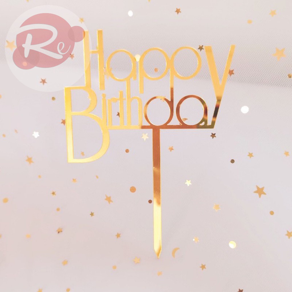 [SIÊU RẺ❤️] – Combo 10 Thẻ meka Happy Birthday (Mẫu 36) - Trang trí bánh sinh nhật bánh kem