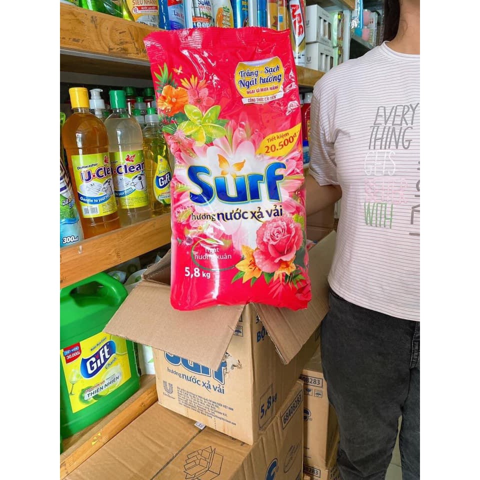 Bột Giặt SURF Hương Nước Xả Vải Ngát Hương Thơm 5,8 Kg