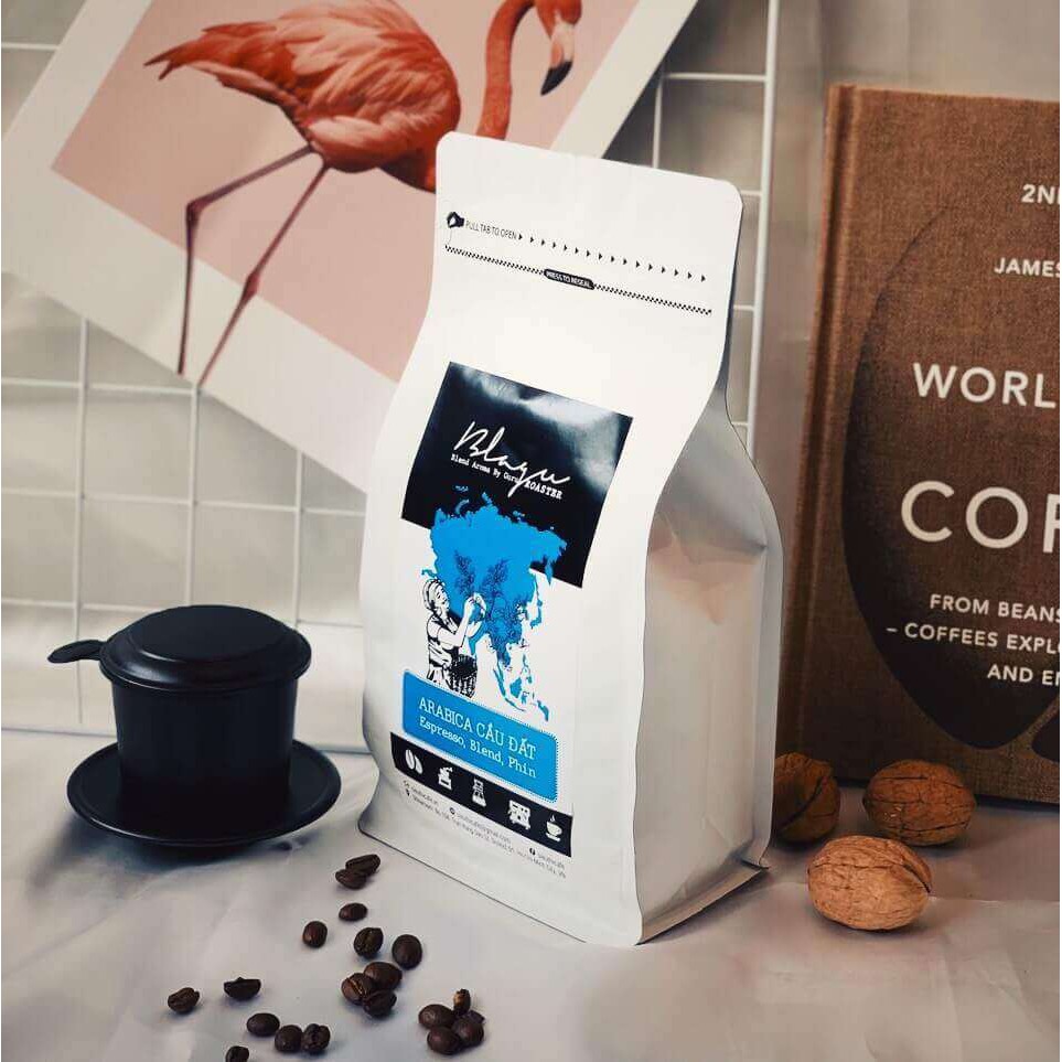 CÀ PHÊ BLAGU HẠT ĐÃ RANG - ARABICA CẦU ĐẤT , MEDIUM ROAST, 500G