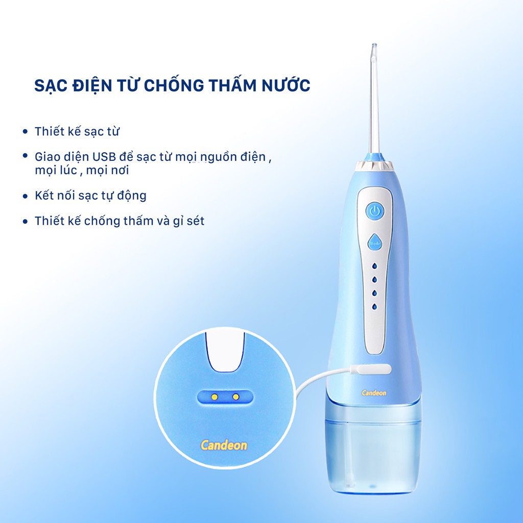 Máy tăm nước cầm tay du lịch thế hệ mới Cadeon CD550