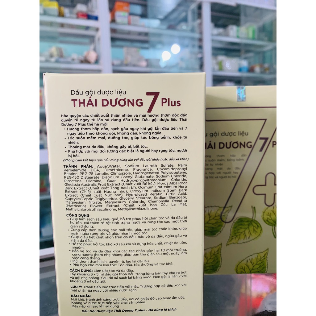 Dầu gội dược liệu Thái Dương 7plus chai to 250ml | BigBuy360 - bigbuy360.vn
