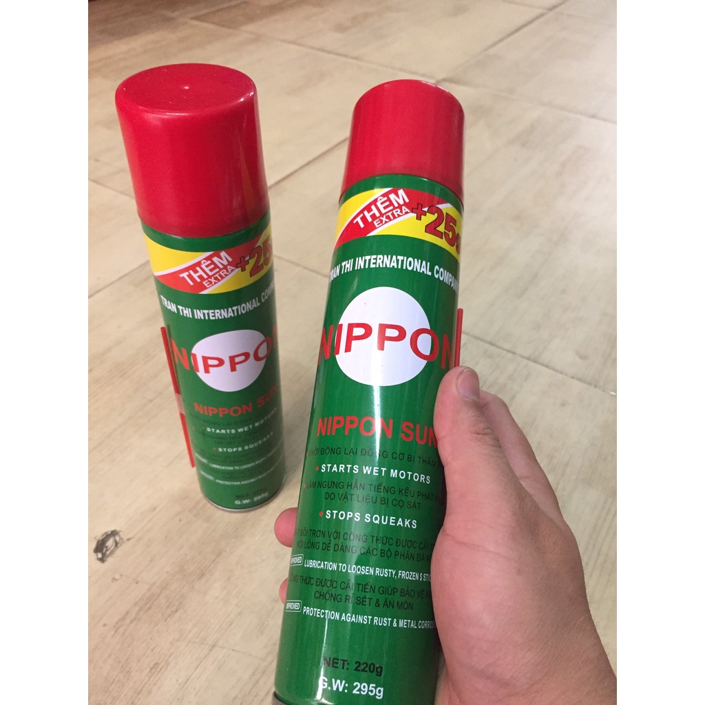 Bình xịt bôi trơn chống rỉ sét Nippon 220g
