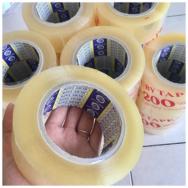 Băng Keo Đục, Băng Keo Trong, Dễ Vỡ 200 yard Siêu Dính, Siêu Tiết Kiệm (1 Cuộn)