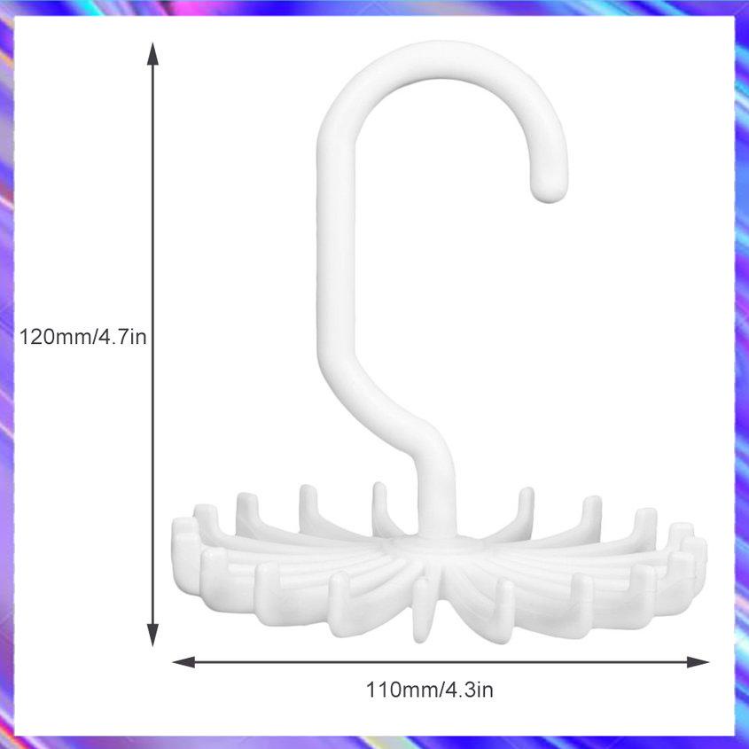 Rotating Tie Rack Adjustable Tie Hanger Holds 20 Neck Ties Organizer Men