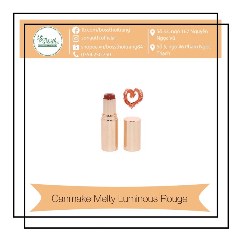 Son thỏi Canmake Melty Luminous Rouge
