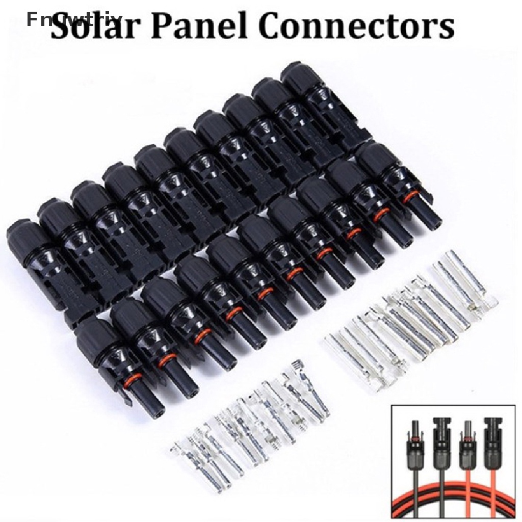 Fnuwtriy MC4 30A Male Female M/F Wire Cable Connector Set Solar Panel IP67 Adapter VN