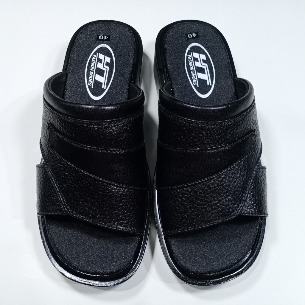 Dép Nam Da bò Quai ngang Cao cấp Đế cao Cậu Chủ DC26 siêu bền