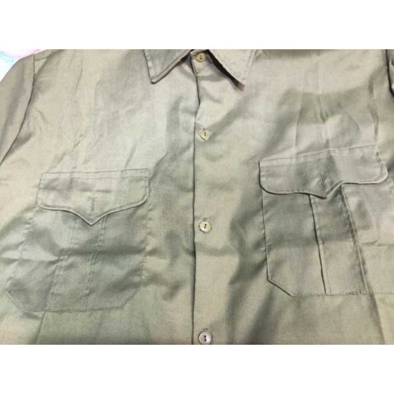 Free ship  Áo Lao Động Xanh Rêu