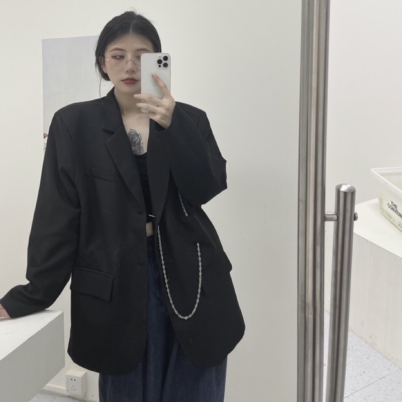 (SẴN) TKLIHN Áo khoác BLAZER oversize HOT FASHIONITA thuết kế mix phụ kiện độc lạ 2021 | BigBuy360 - bigbuy360.vn