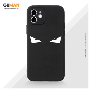 Ốp lưng GUMAN silicon mềm ngộ nghĩnh đen hoạt hình dễ thương đẹp độc lạ cho Iphone 14 13 12 11 Pro Max SE 2020 X XR XS 8 7 ip 6S 6 Plus kute XYM536
