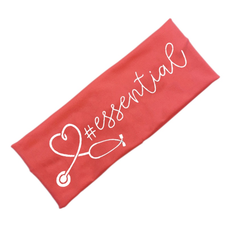 Băng Đô Cài Tóc Co Giãn Chống Trượt In Chữ Thiết Yếu Cho Unisex