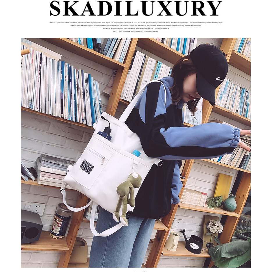 Túi Xách Nữ Vải Canvas Cỡ Lớn Thời Trang Hàn Quốc Xinh Xắn