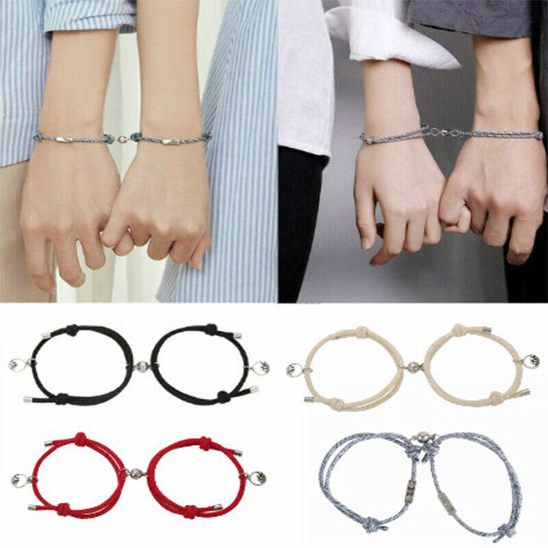 Bộ 2 Vòng Tay Tình Bạn Bện Từ Tính