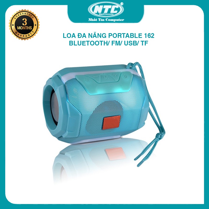 Loa bluetooth đa năng PORTABLE 162 đèn led - hỗ trợ FM/USB/TF
