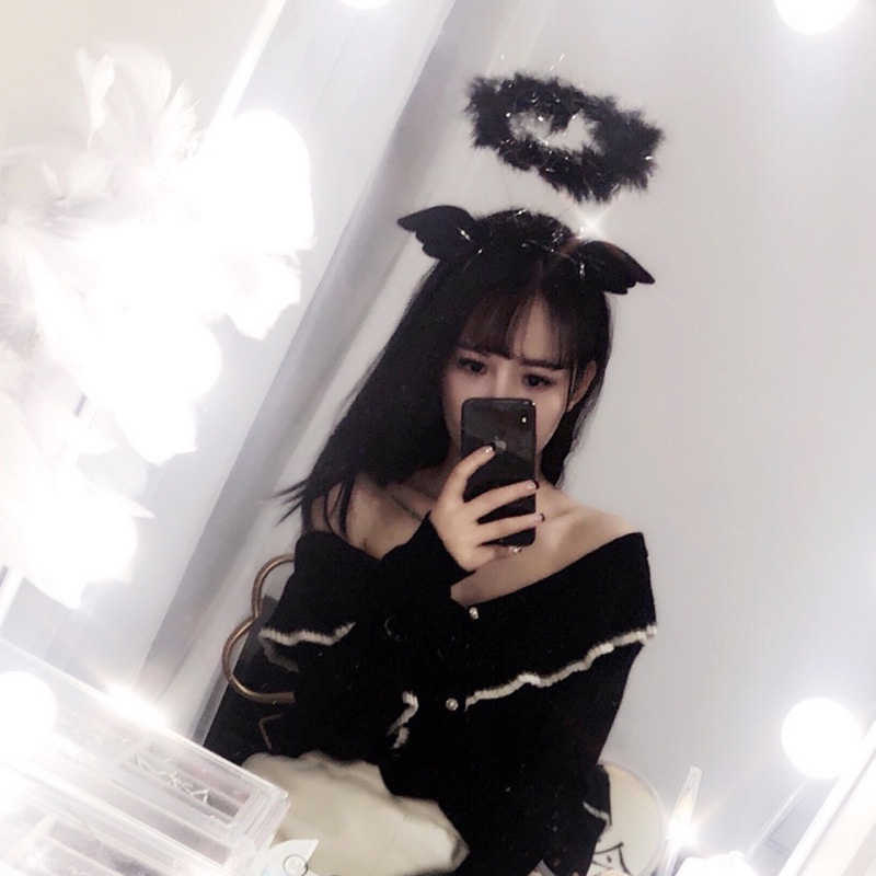 [Magpie] Băng Đô Cánh Thiên Thần Dạ Quang Dễ Thương Và Vui Nhộn Phụ Kiện Chụp Ảnh Hóa Trang Halloween Cho Nữ net red M