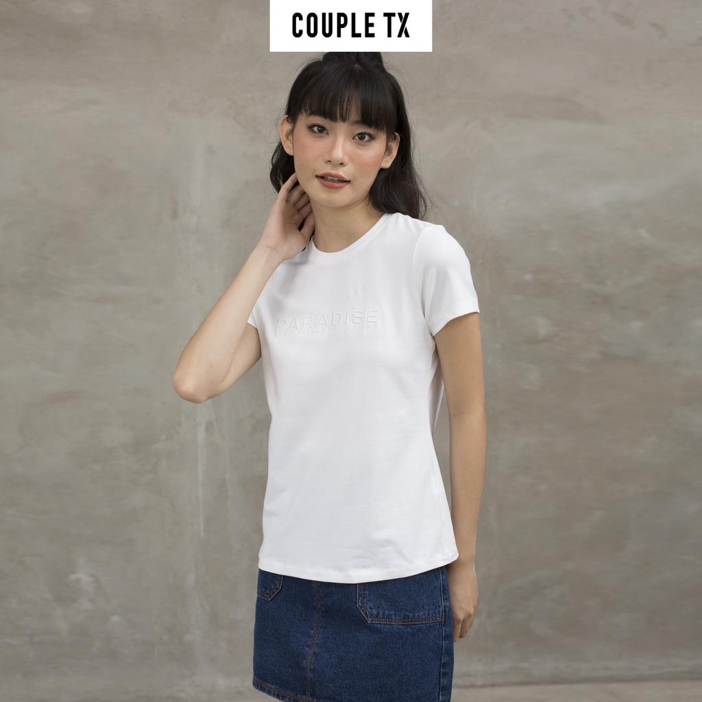 Áo Thun Nam Nữ Thêu Typo Paradise Couple TX TS 139