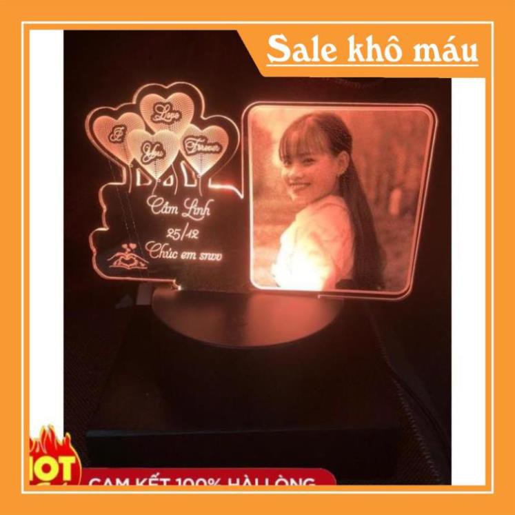 [SHOP UY TÍN] Đèn Led Khắc Hình Ảnh - Quà tặng Kỉ Niệm, Noel, 20/10, 8/3, Sinh Nhật, Bạn, Tri ân Thầy Cô