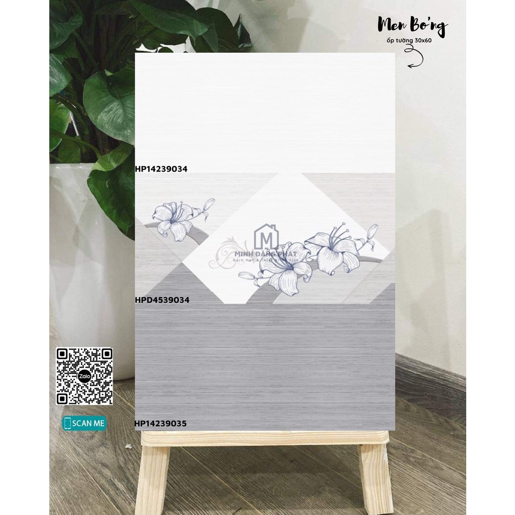 Gạch ốp tường 30X60 Mikado men bóng, bộ đậm nhạt đảm bảo bền màu, không bị bong lớp men sau thời gian dài sử dụng