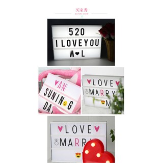 HỘP ĐÈN LED GẮN CHỮ CÁI TRANG TRÍ SIZE A4 CỰC XINH