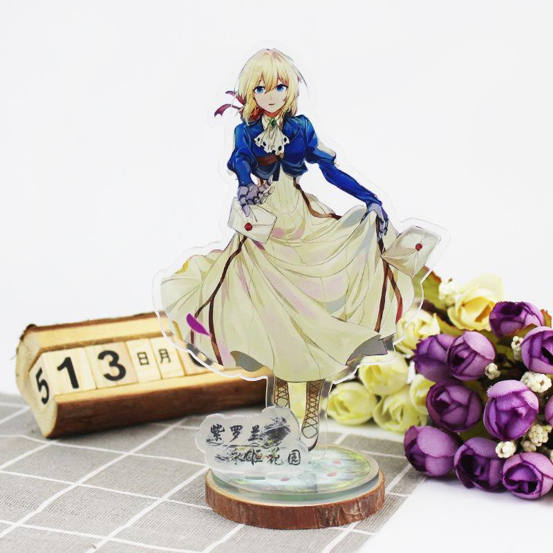 Mô hình nhân vật mica acrylic standee Violet Evergarden in hình anime chibi trang trí trưng bày