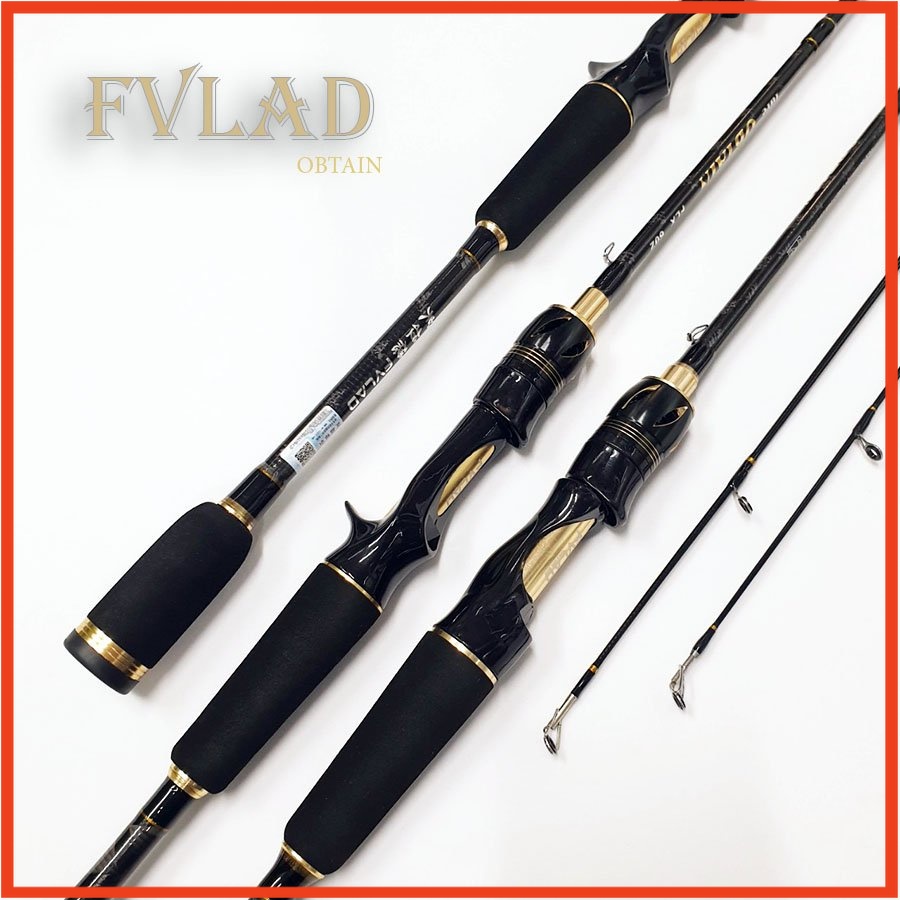 [Cần Câu Lure] Cần câu lure carbon 2 ngọn FVLAD Dùng cho máy đứng và máy ngang FVLAD