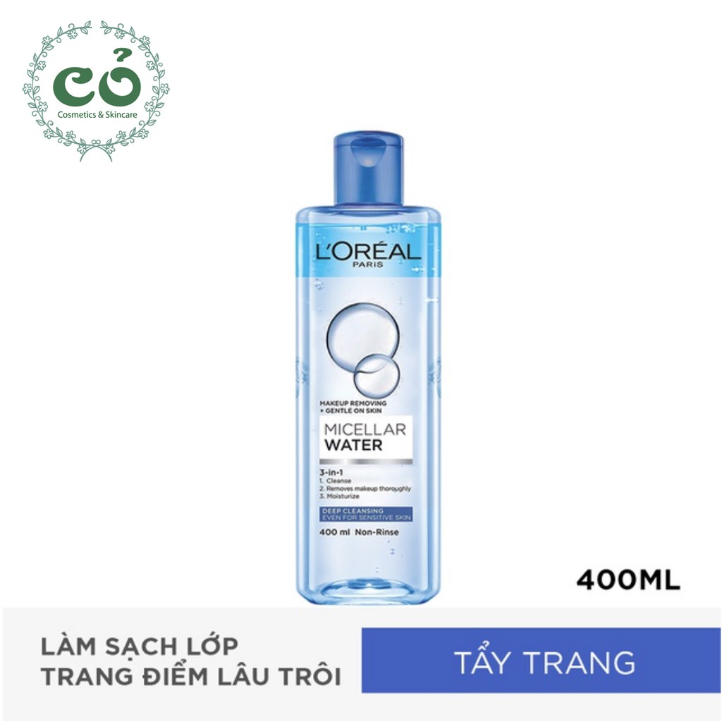 Nước Tẩy Trang L'oreal Tẩy Sạch Lớp Makeup Không Khô Da Loreal Paris 3-in-1 Micellar Water 400ml | BigBuy360 - bigbuy360.vn