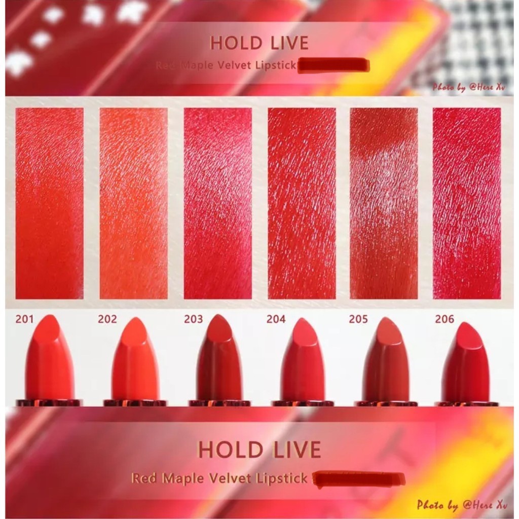 [XẢ KHO] Son thỏi Holdlive Red Maple Velvet Lipstick lá phong đỏ