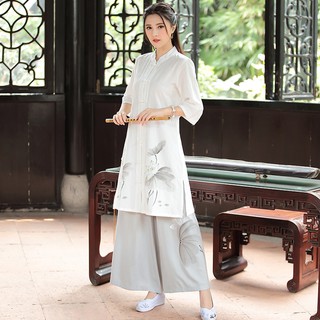[SẴN SIZE M] SET HÁN PHỤC BẠCH LIÊN HOA (KÈM ẢNH THẬT)