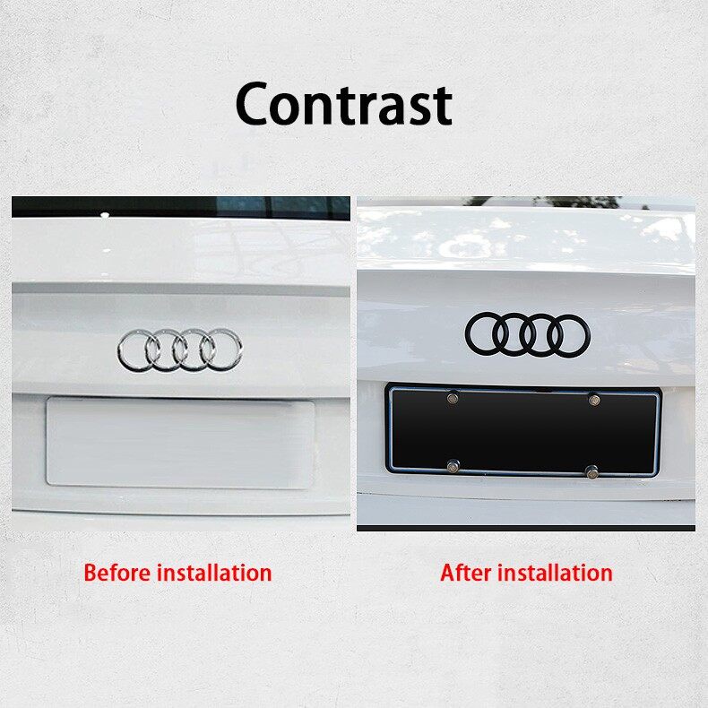 Miếng Dán Logo 4 Vòng Nhẫn Trang Trí Cho Xe Hơi Audi A4 A6 Q7 Q5 Q3 TT A4L A6L