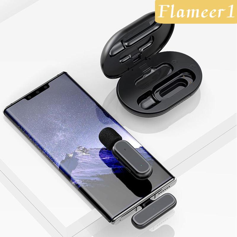 Micro Cài Áo Không Dây Loại C Màu Đen Kèm Hộp Sạc 1]