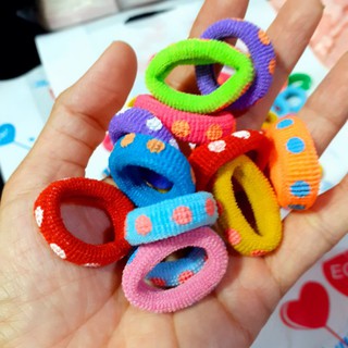 Túi 48 thun cột tóc màu chấm bi cho bé (cở 2.5cm)