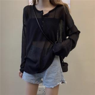 Áo khoác dệt kim mỏng chống nắng phong cách phương Tây