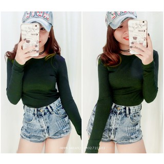 Áo Body Tay Dài Thun Gân