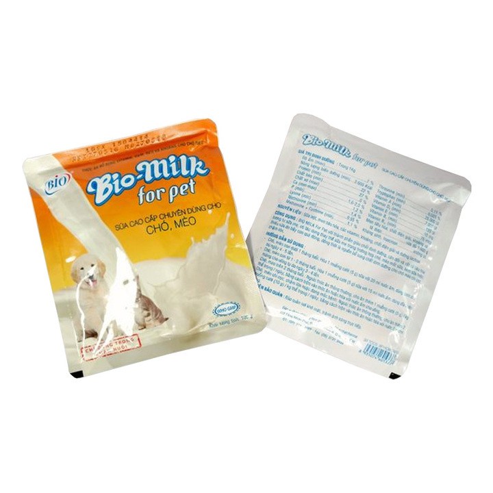 Sữa bột cho chó mèo Bio Milk 100gr cung cấp dinh dưỡng cho chó, mèo