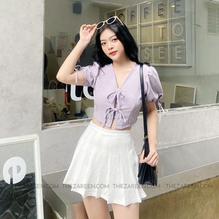 CHÂN VÁY XÒE XẾP LY BASIC ZAREEN VAA28 TRẮNG