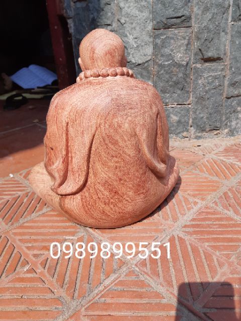 Tượng Đạt Ma ngồi thiền gỗ hương