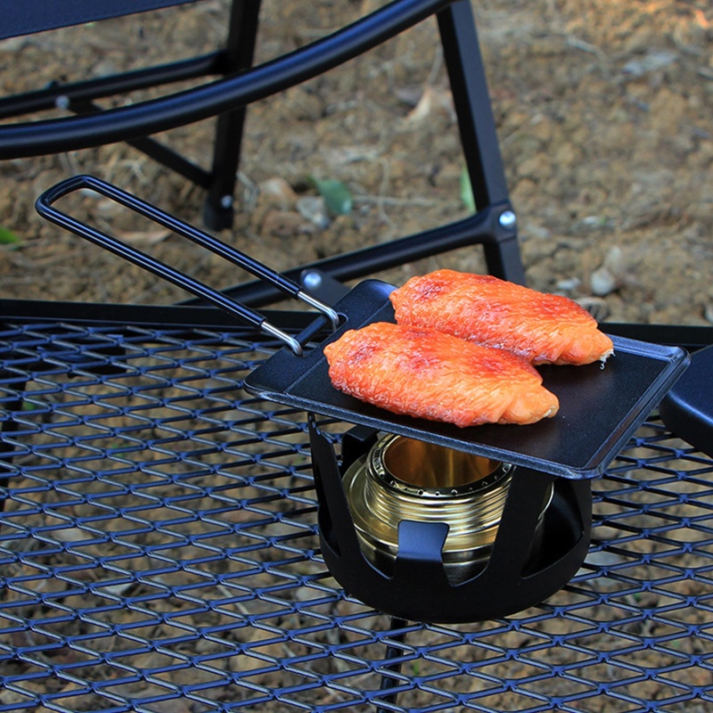 Chảo Nướng BBQ Mini Chống Dính Với Tay Cầm Có Thể Gấp Gọn Tiện Dụng