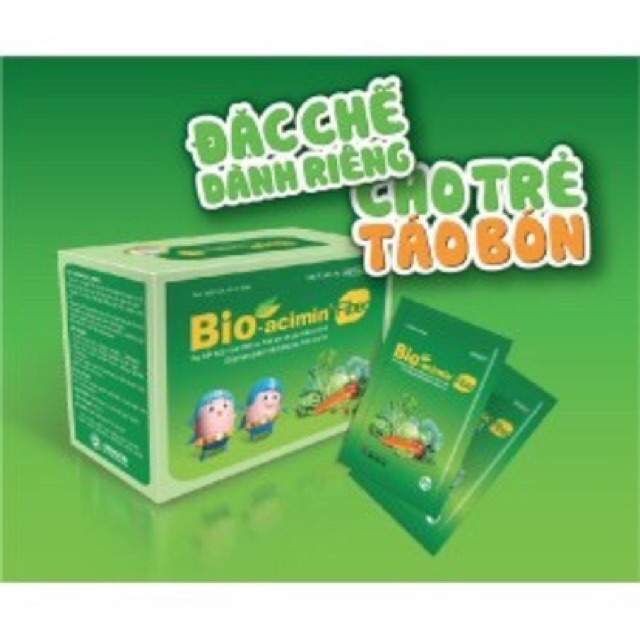 Bioacimin FIBER giảm táo bón cho trẻ hộp 30 gói (bio acimin)