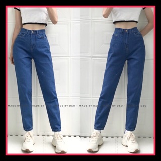 [Size Lớn 26~35] Quần Baggy Jean Nữ TRƠN ĐẬM / NHẠT Basic Đẹp Y Hình - LƯNG CAO QUA RỐN