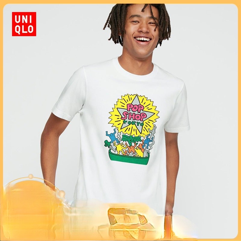 Áo Thun Tay Ngắn Chất Liệu Cotton Cao Cấp In Họa Tiết Keith Haring X Tokyo Thời Trang Mùa Hè Cho Nam Nữ
