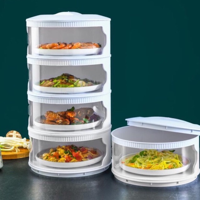 - LỒNG BÀN GIỮ NHIỆT BẢO QUẢN THỨC ĂN 5 TẦNG CAO CẤP LOẠI DÀY CHỐNG BỤI BẨN CÔN TRÙNG CỰC TỐT