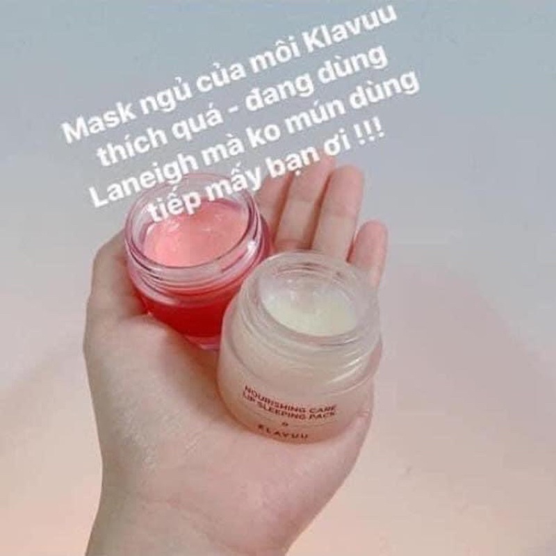 [Có bill] Mặt nạ ngủ dưỡng môi Klavuu nourishing care lip sleeping pack